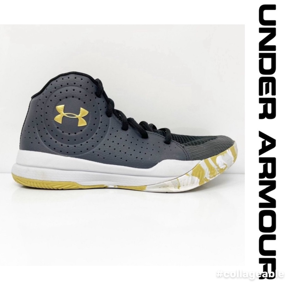 Under Armour | Jet 2019 3022121-103 Gray Basketball Shoes Sneakers | Size 6Y